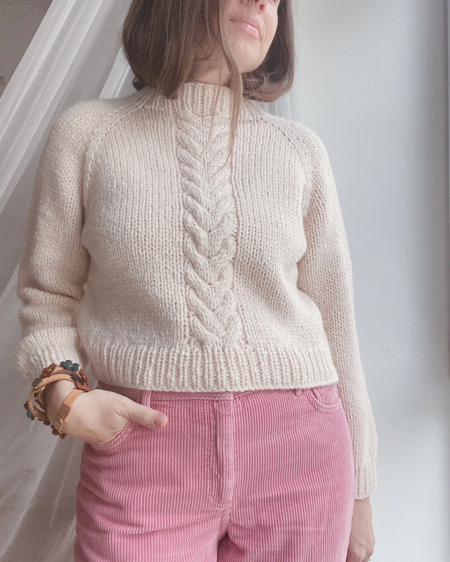 Chunky Cable Sweater Knitting Pattern