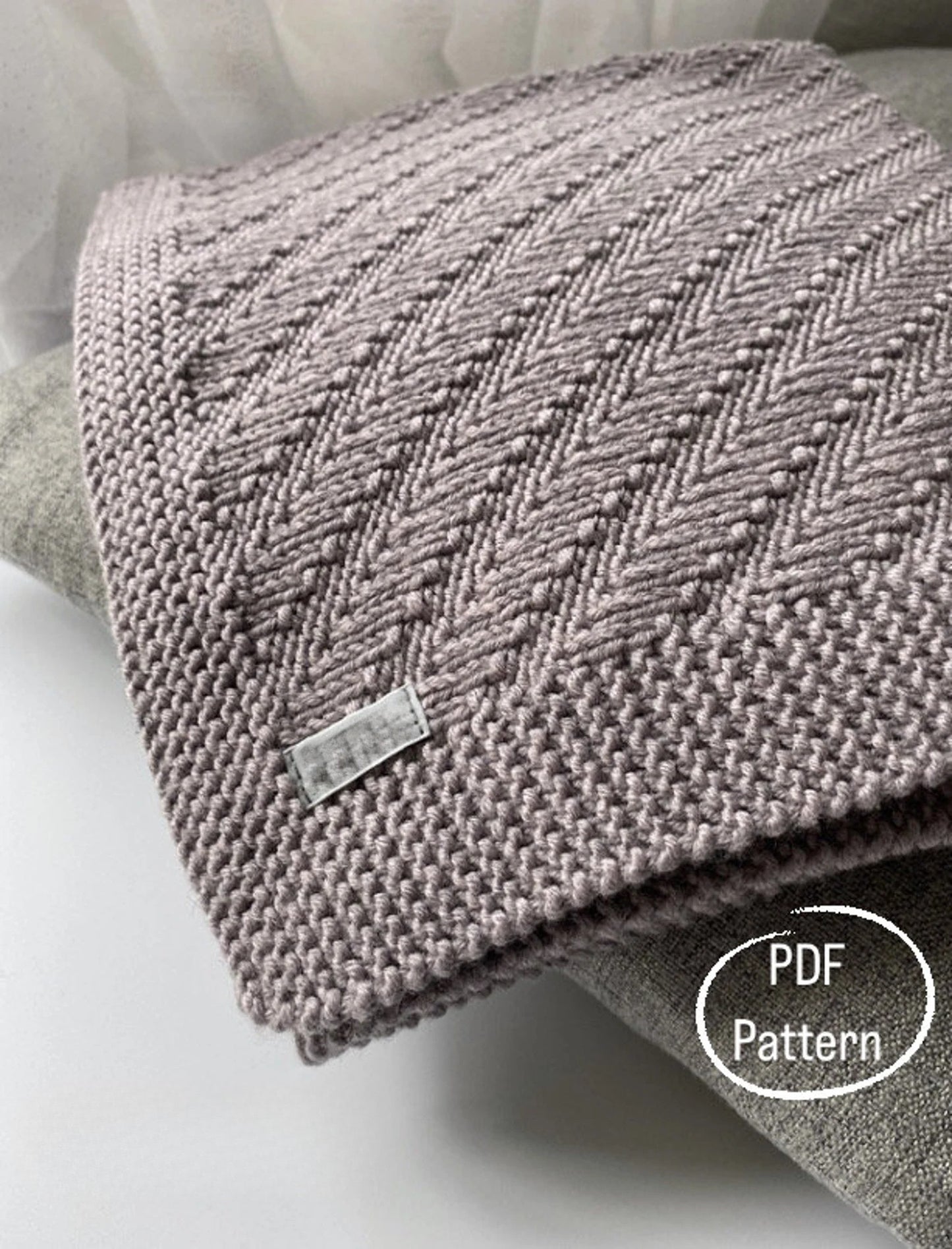 Cable Knit Baby Blanket Knitting Pattern