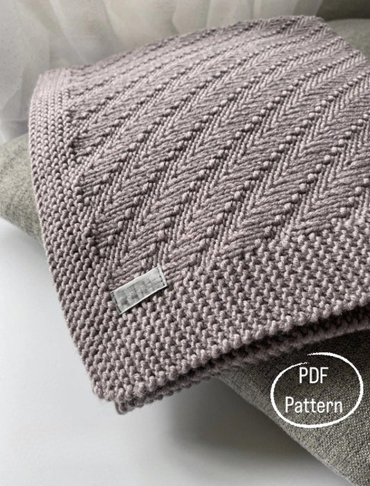Cable Knit Baby Blanket Knitting Pattern