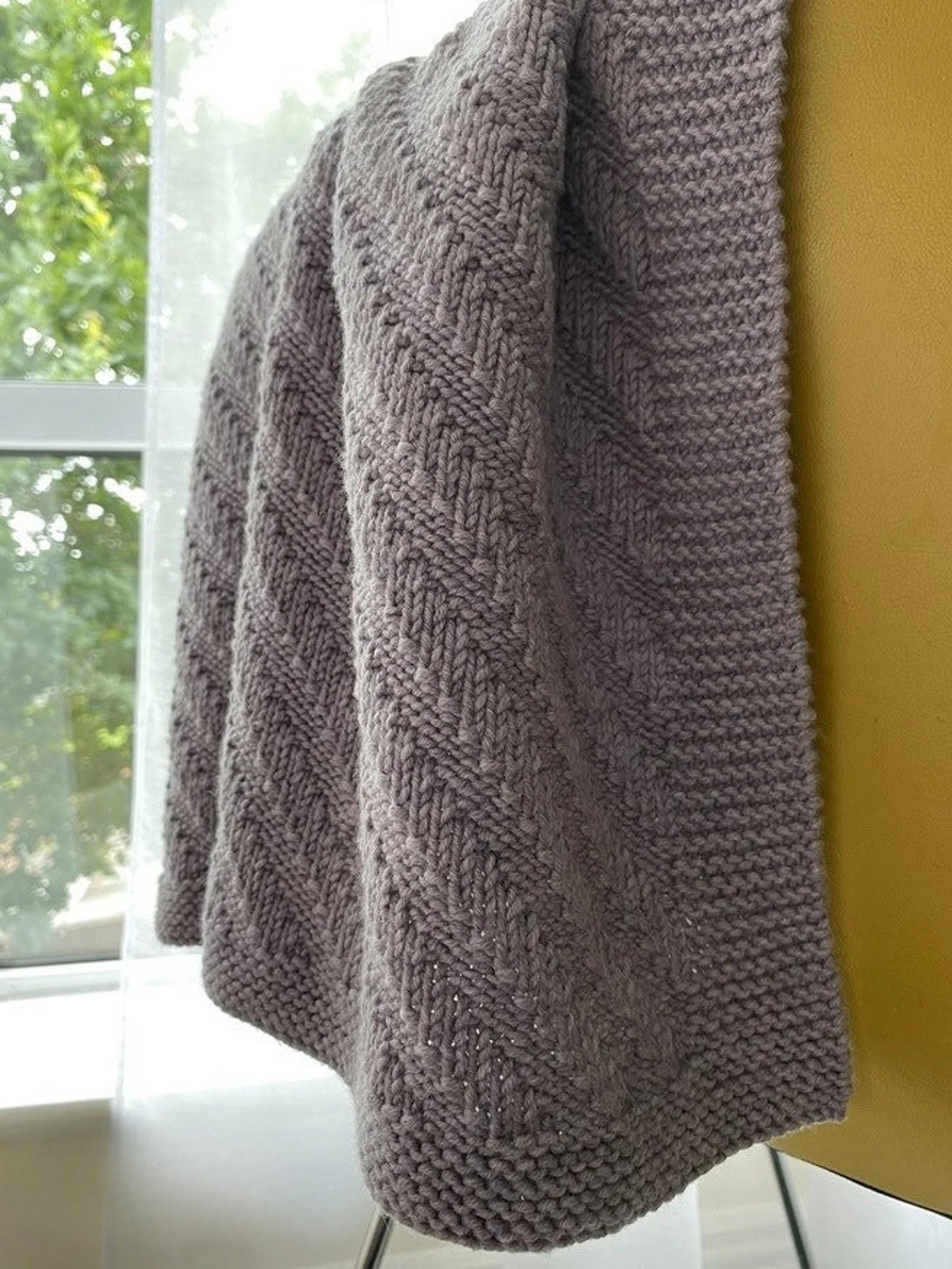 Cable Knit Baby Blanket Knitting Pattern