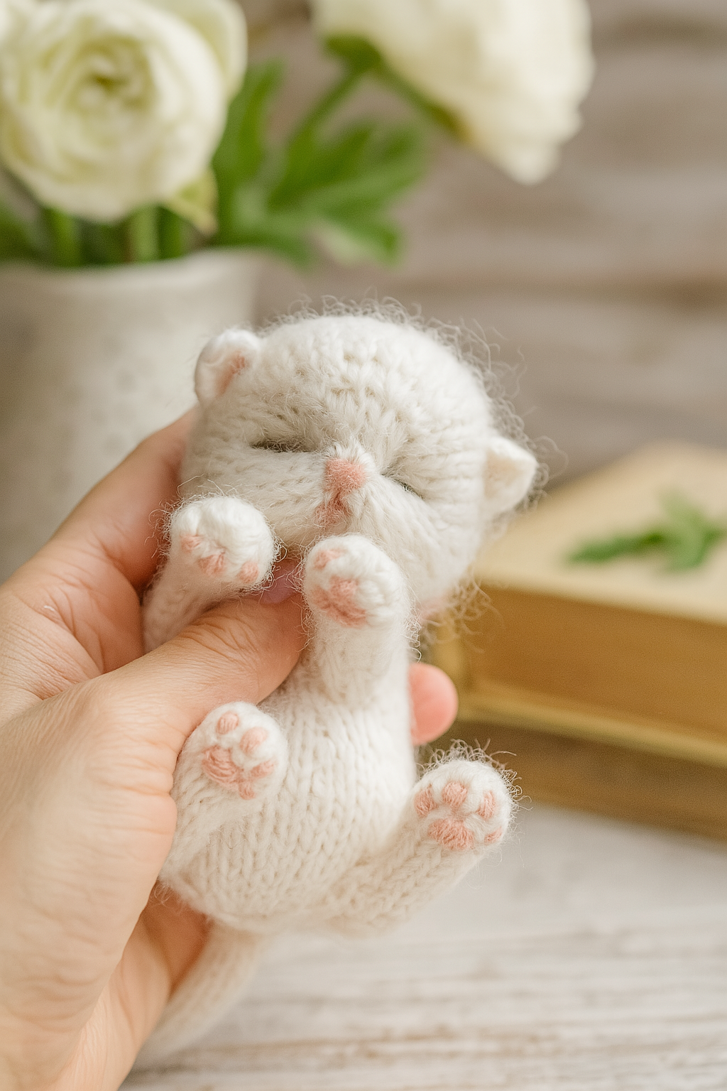 Sleeping Kitten Knitting Pattern