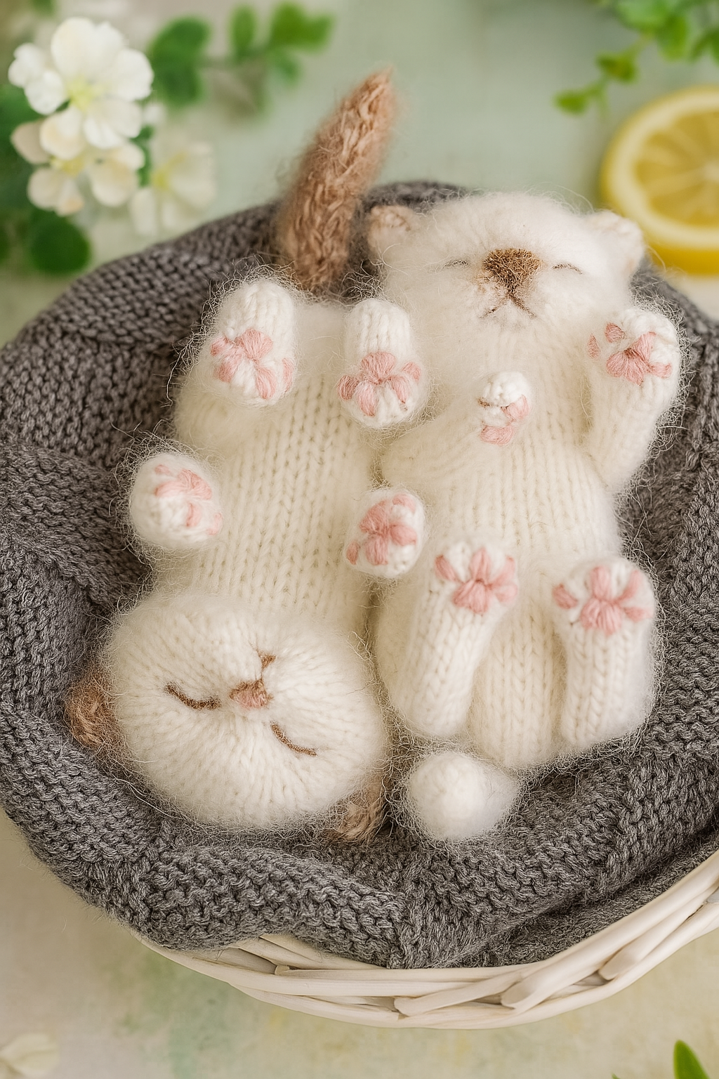 Sleeping Kitten Knitting Pattern