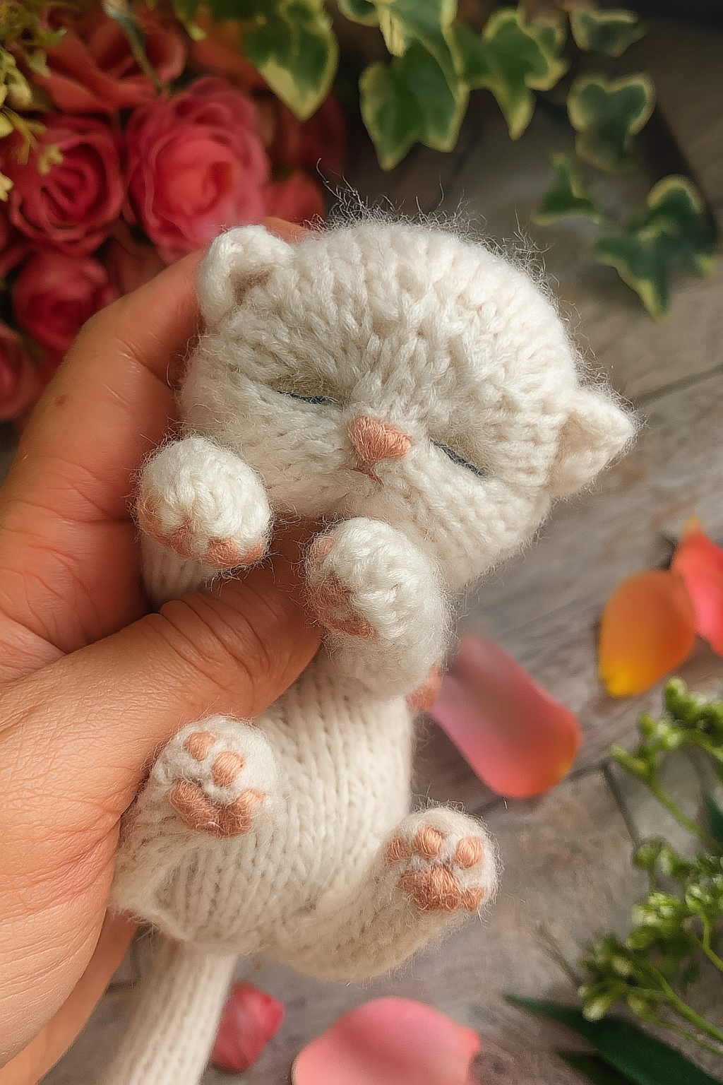 Sleeping Kitten Knitting Pattern