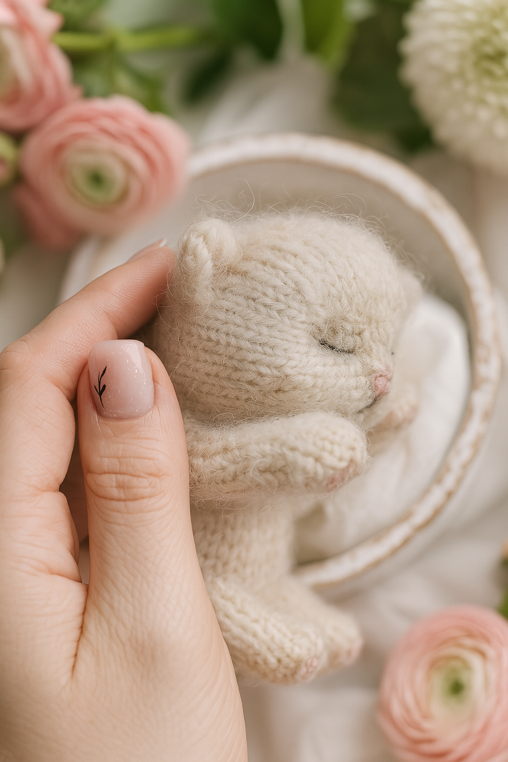 Sleeping Kitten Knitting Pattern