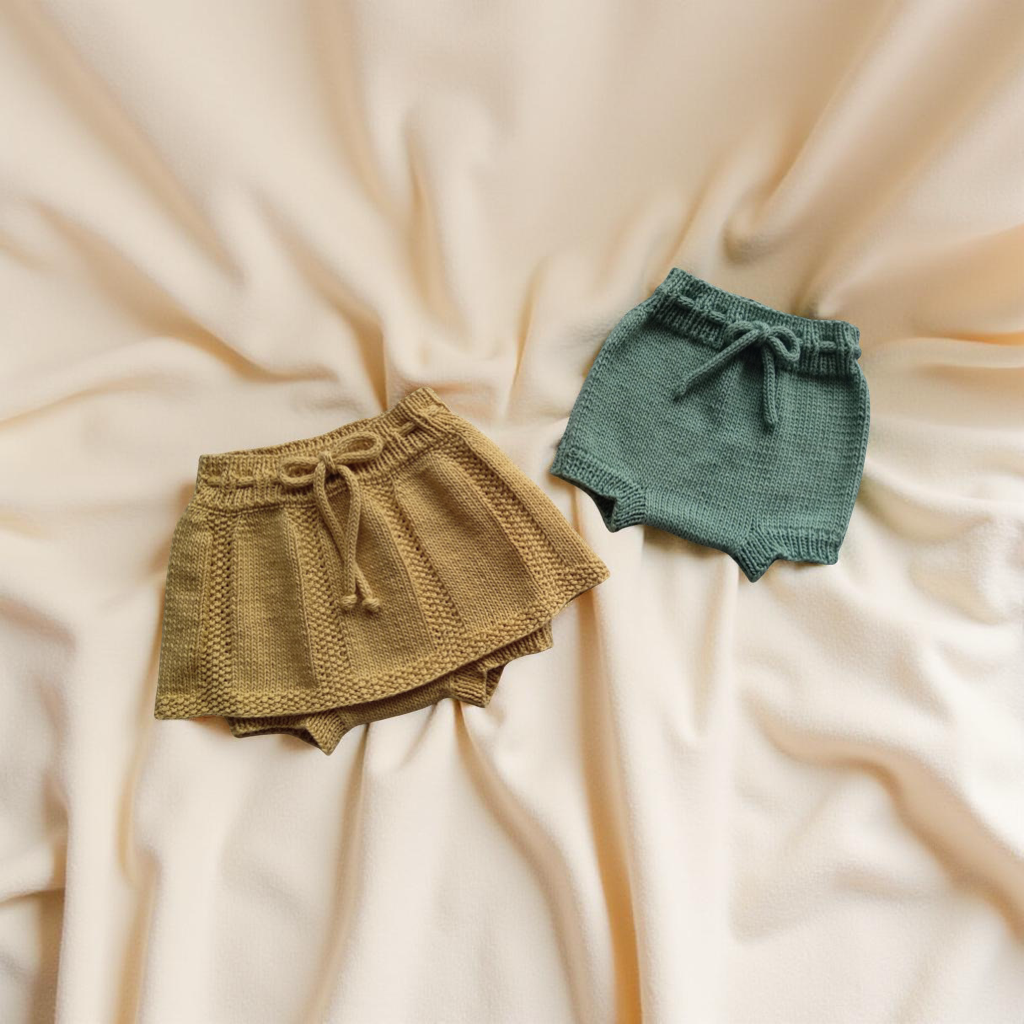 Spring Duo Baby Skorts Knitting Pattern