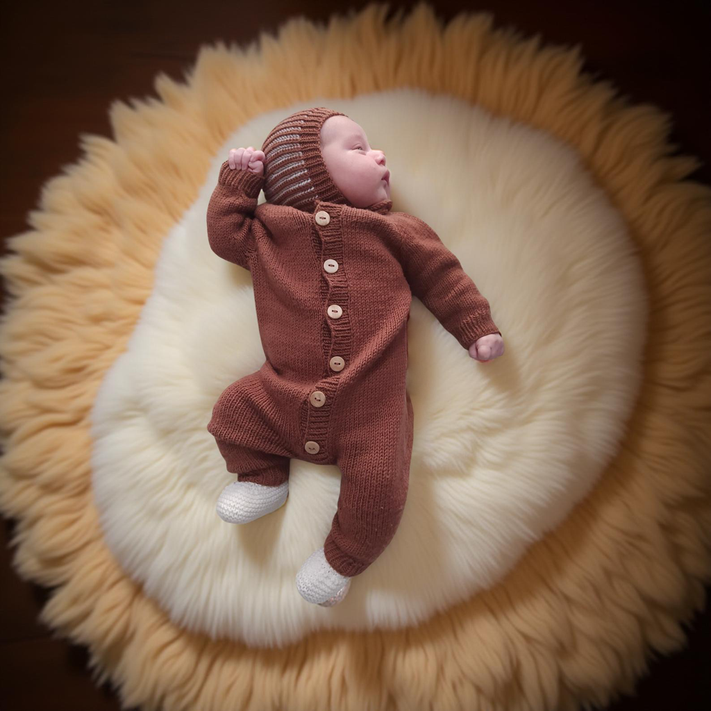 Maple Baby Overalls Knitting Pattern