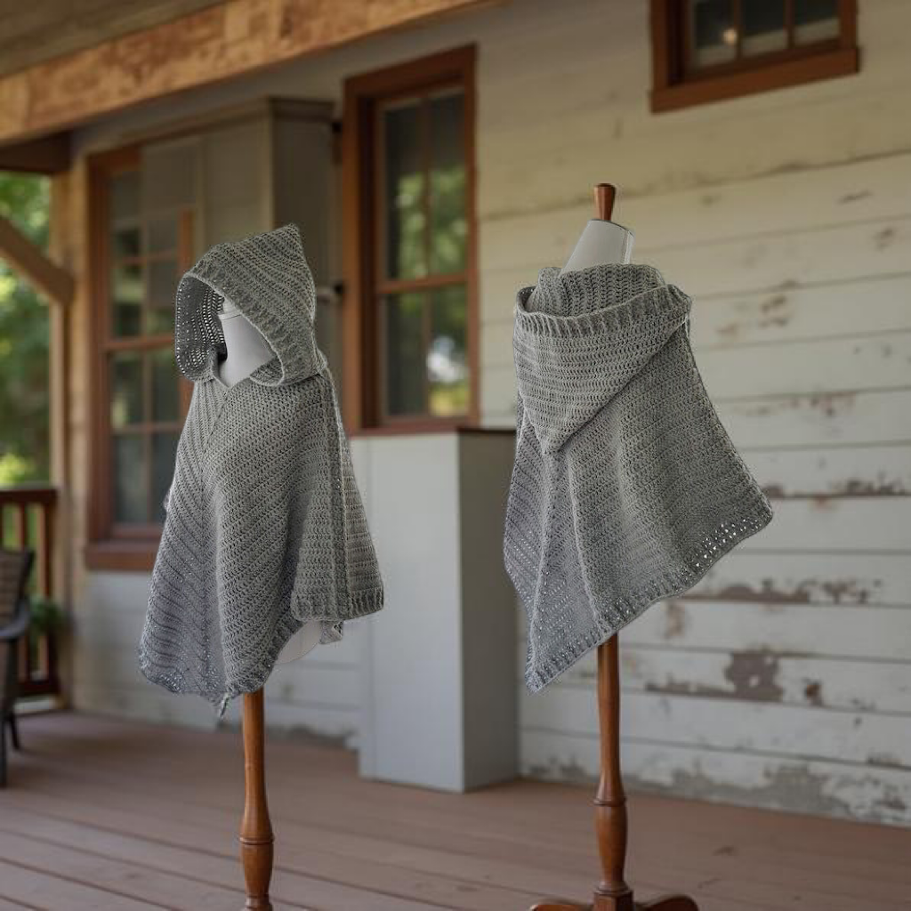 Hooded Poncho Crochet Pattern