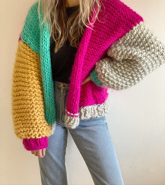 Chunky Cardigan Knitting Pattern