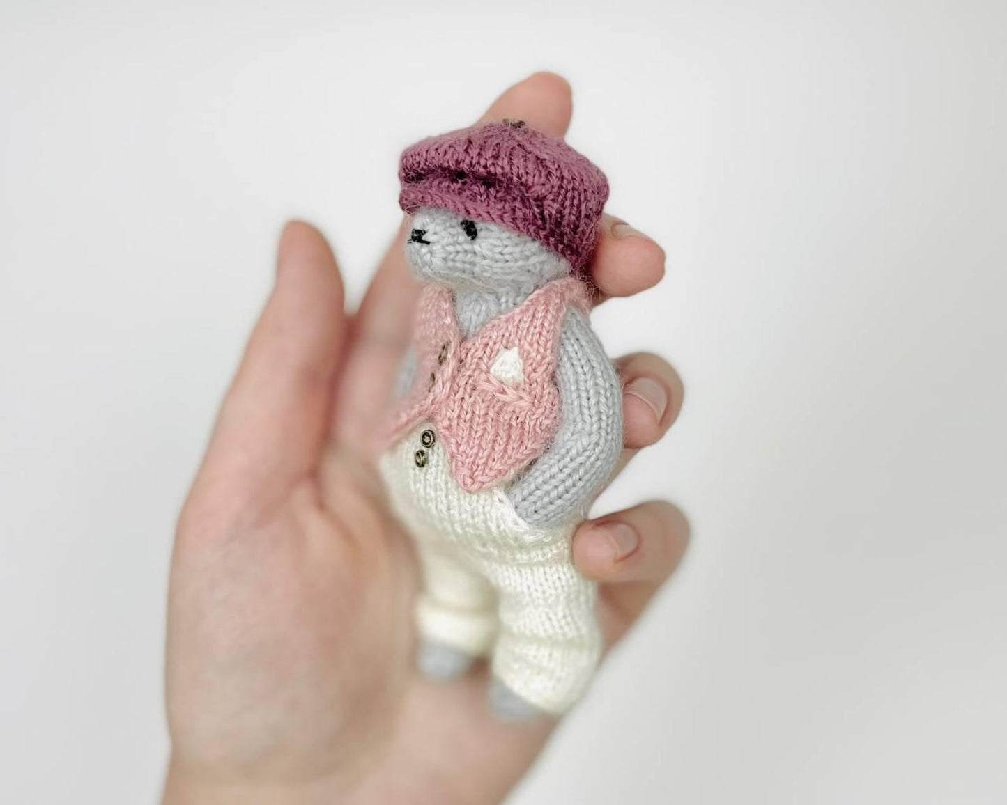 Seamless Mini Teddy Bear Knitting Pattern