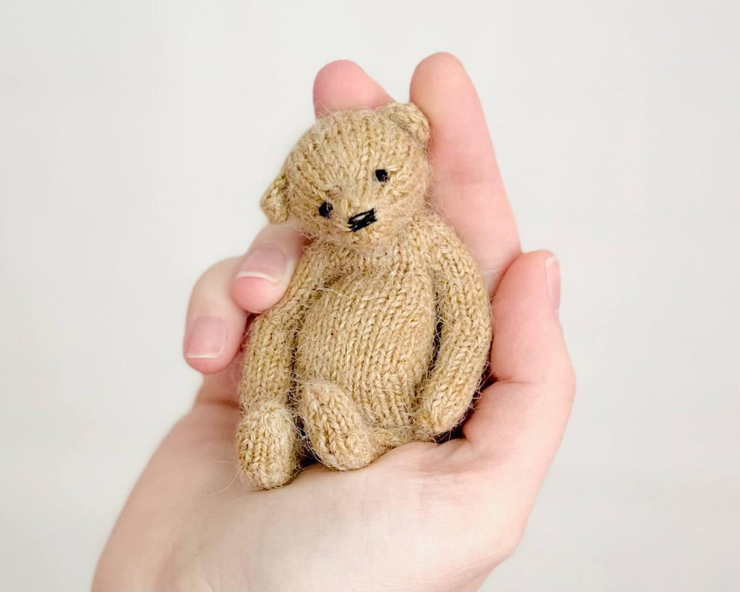 Seamless Mini Teddy Bear Knitting Pattern