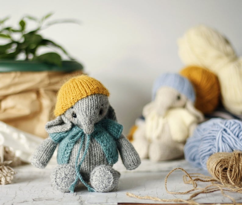 Elephant Toy Knitting Pattern