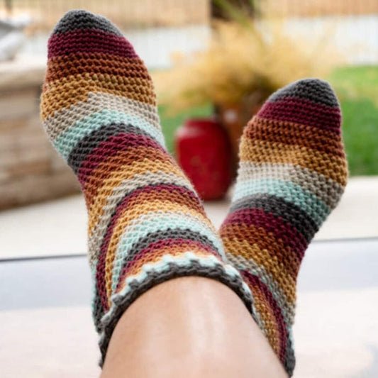 Herringbone Socks Crochet Pattern