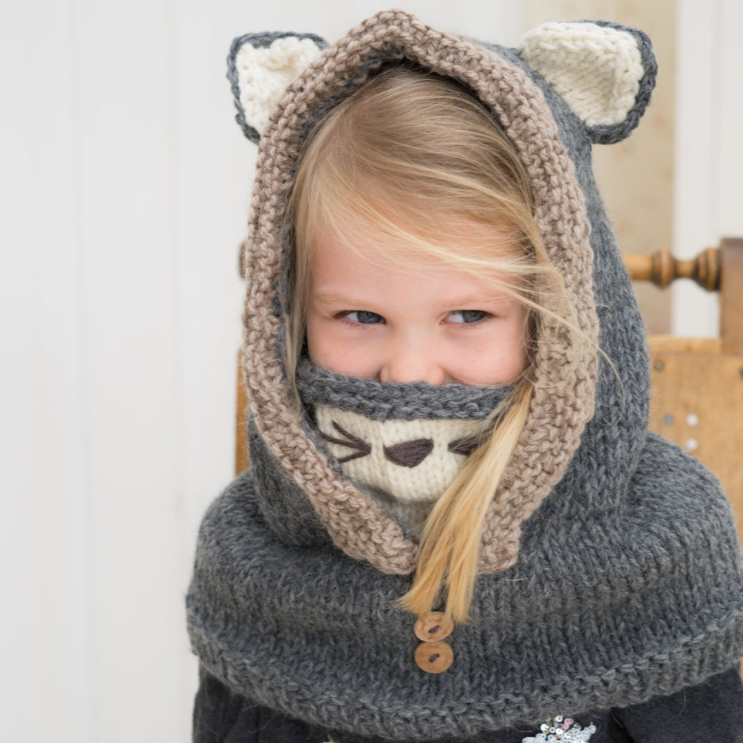 Fox Hooded Cowl Knitting Pattern