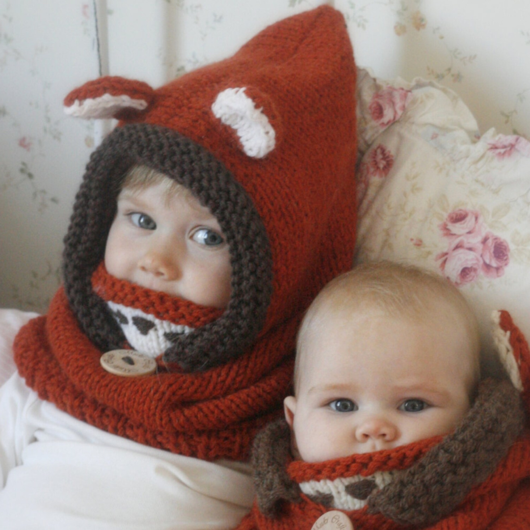 Fox Hooded Cowl Knitting Pattern