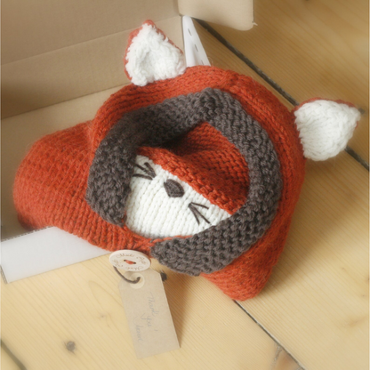 Fox Hooded Cowl Knitting Pattern