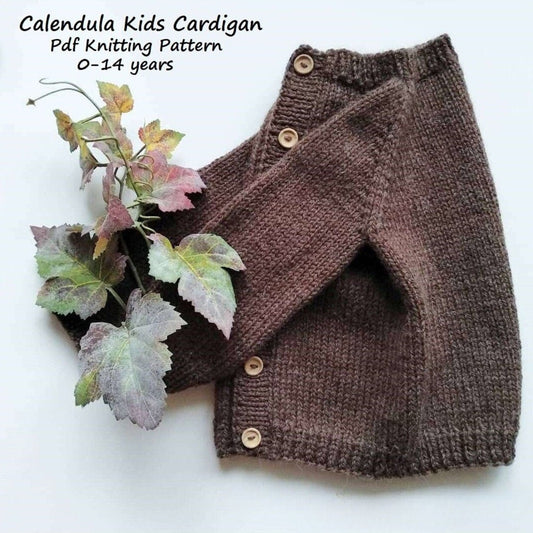 Calendula Kids Cardigan Knitting Pattern