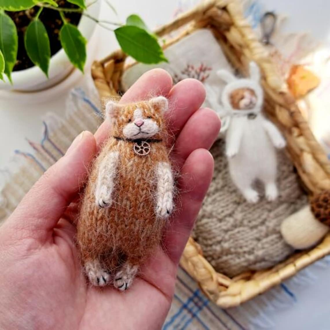 Cat + Bunny Costume Kitten Knitting Pattern