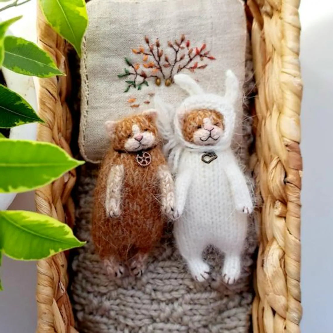 Cat + Bunny Costume Kitten Knitting Pattern