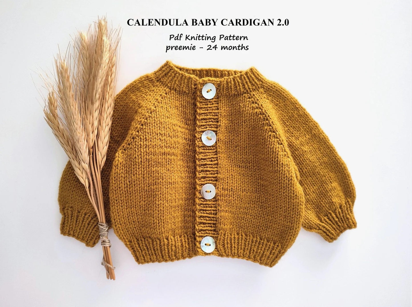 Calendula Baby Cardigan Knitting Pattern