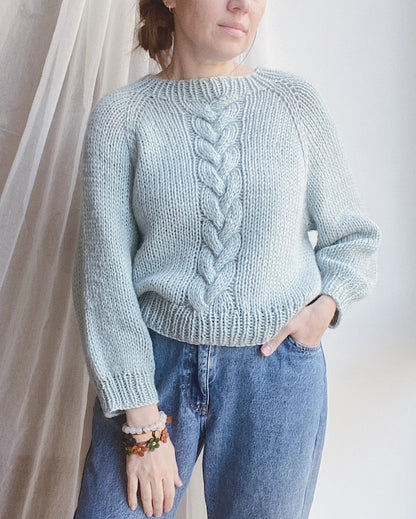 Chunky Cable Sweater Knitting Pattern