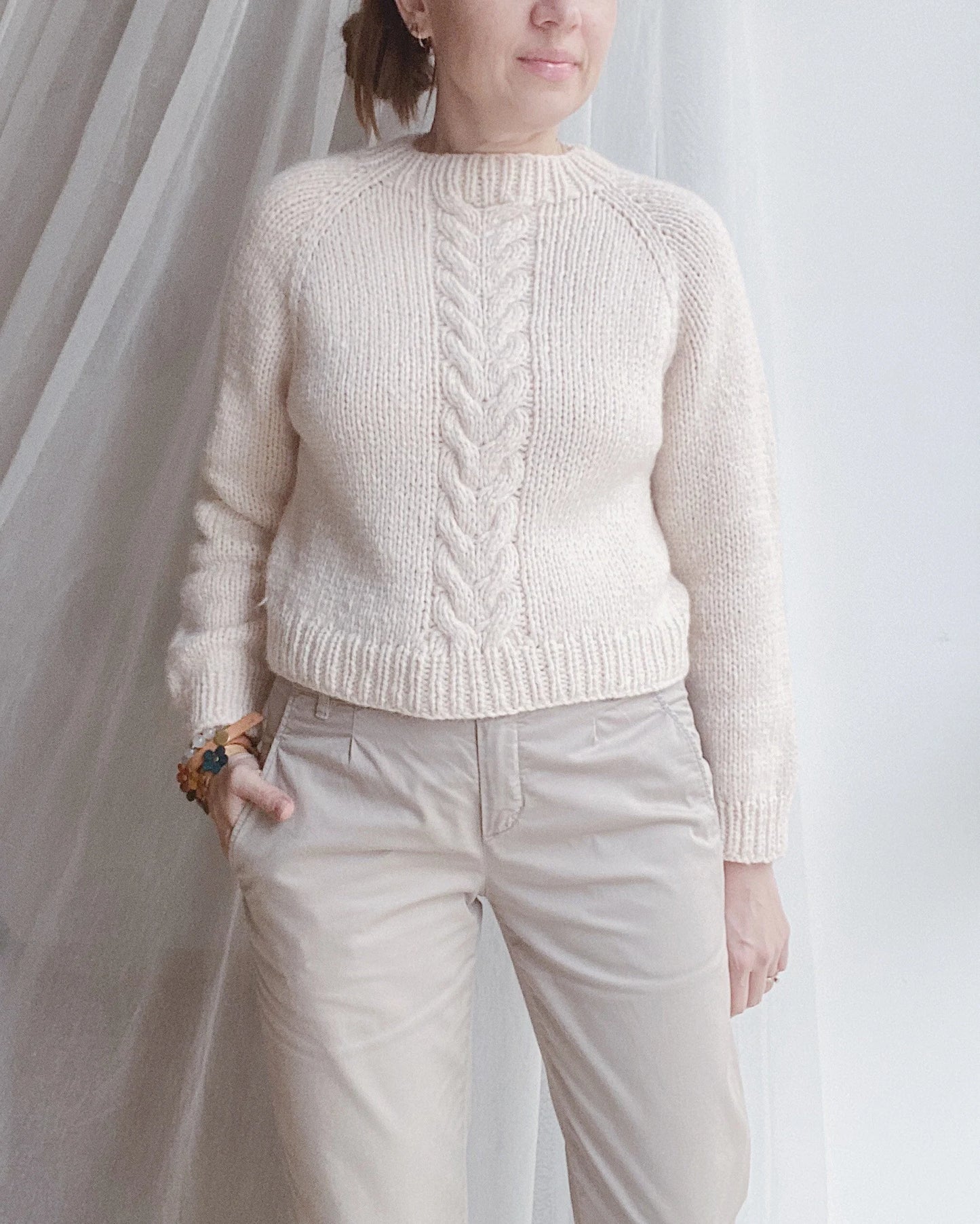 Chunky Cable Sweater Knitting Pattern
