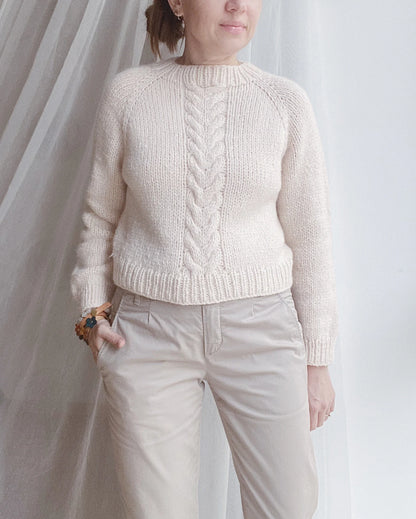 Chunky Cable Sweater Knitting Pattern