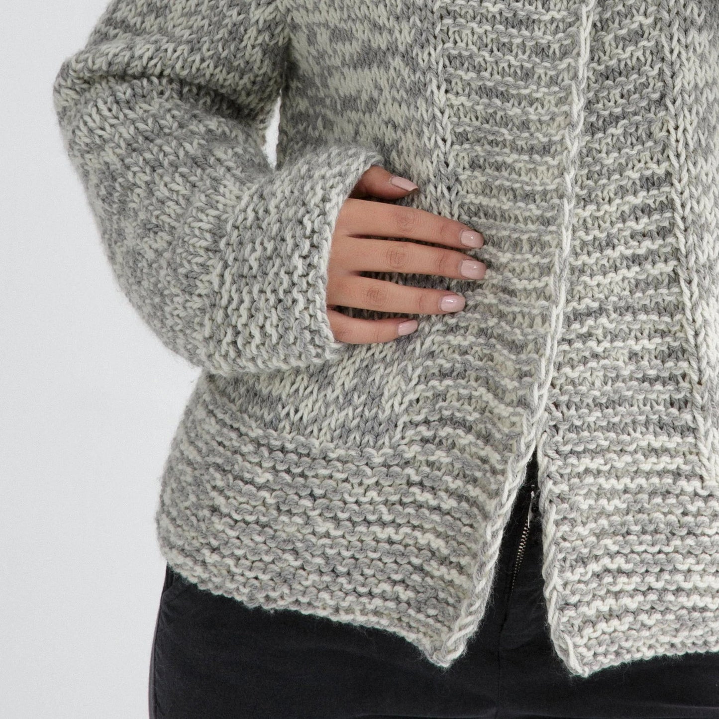 Buttoned Chunky Cardigan Knitting Pattern