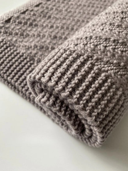 Cable Knit Baby Blanket Knitting Pattern