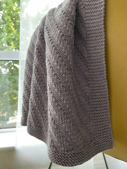 Cable Knit Baby Blanket Knitting Pattern