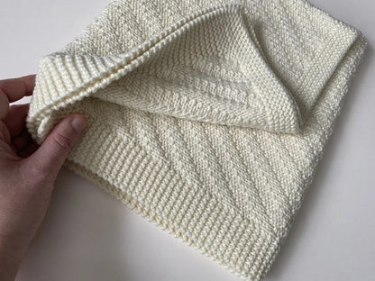 Cable Knit Baby Blanket Knitting Pattern