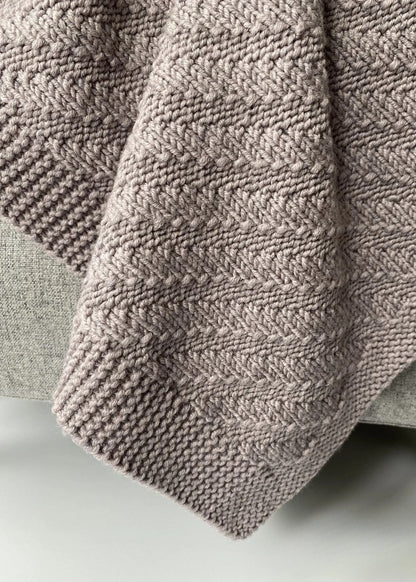 Cable Knit Baby Blanket Knitting Pattern