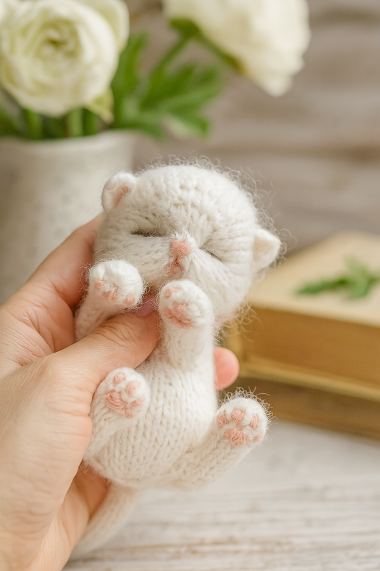 Sleeping Kitten Knitting Pattern