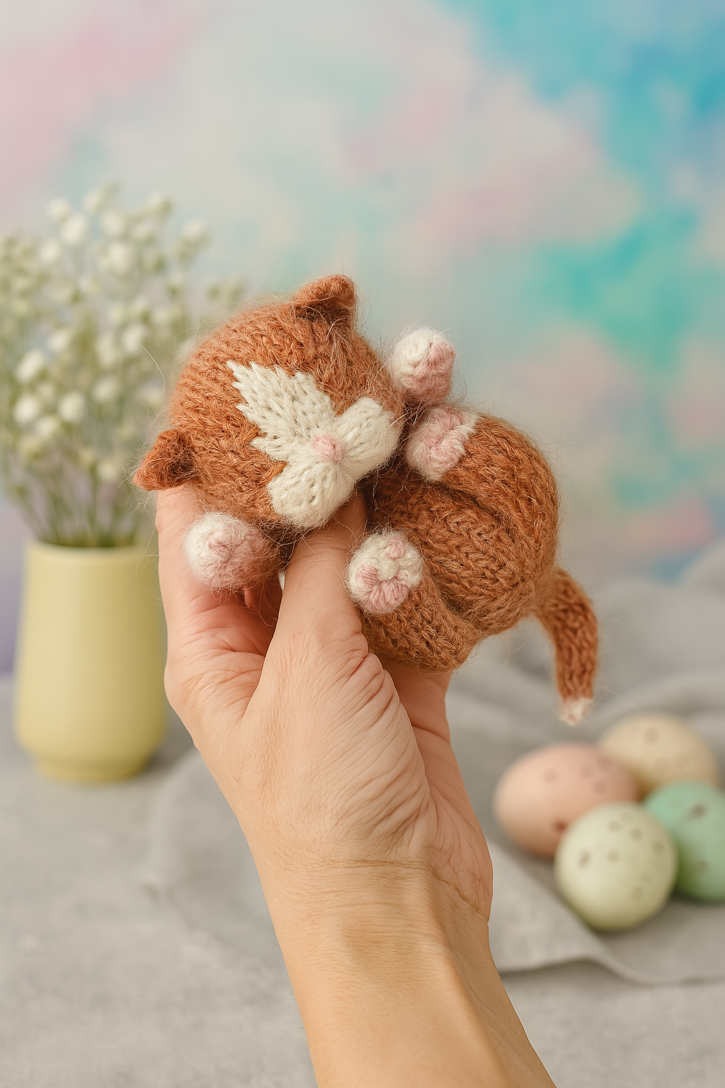 Sleeping Kitten Knitting Pattern