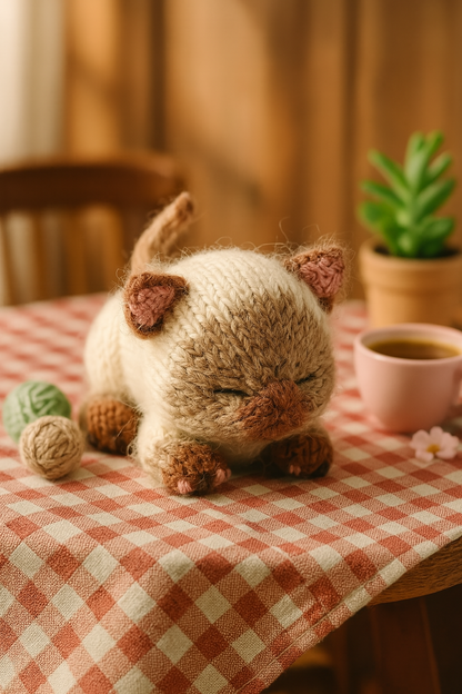 Sleeping Kitten Knitting Pattern