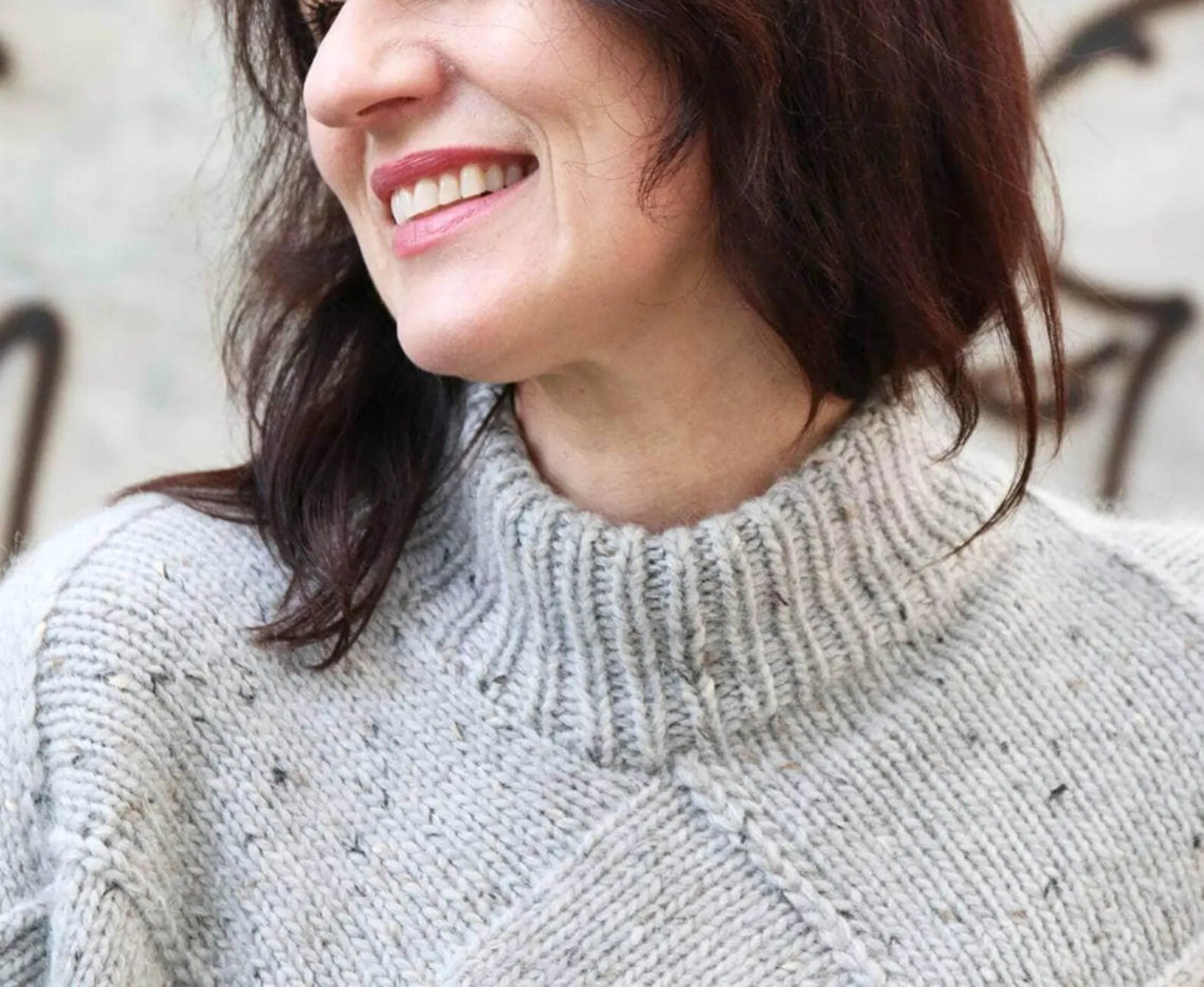 Entrelac Basketweave Sweater Knitting Pattern
