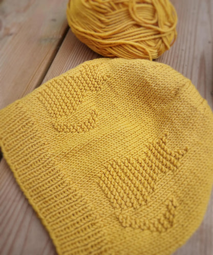 Easy Cat Motif Hat Knitting Pattern