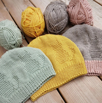 Easy Cat Motif Hat Knitting Pattern