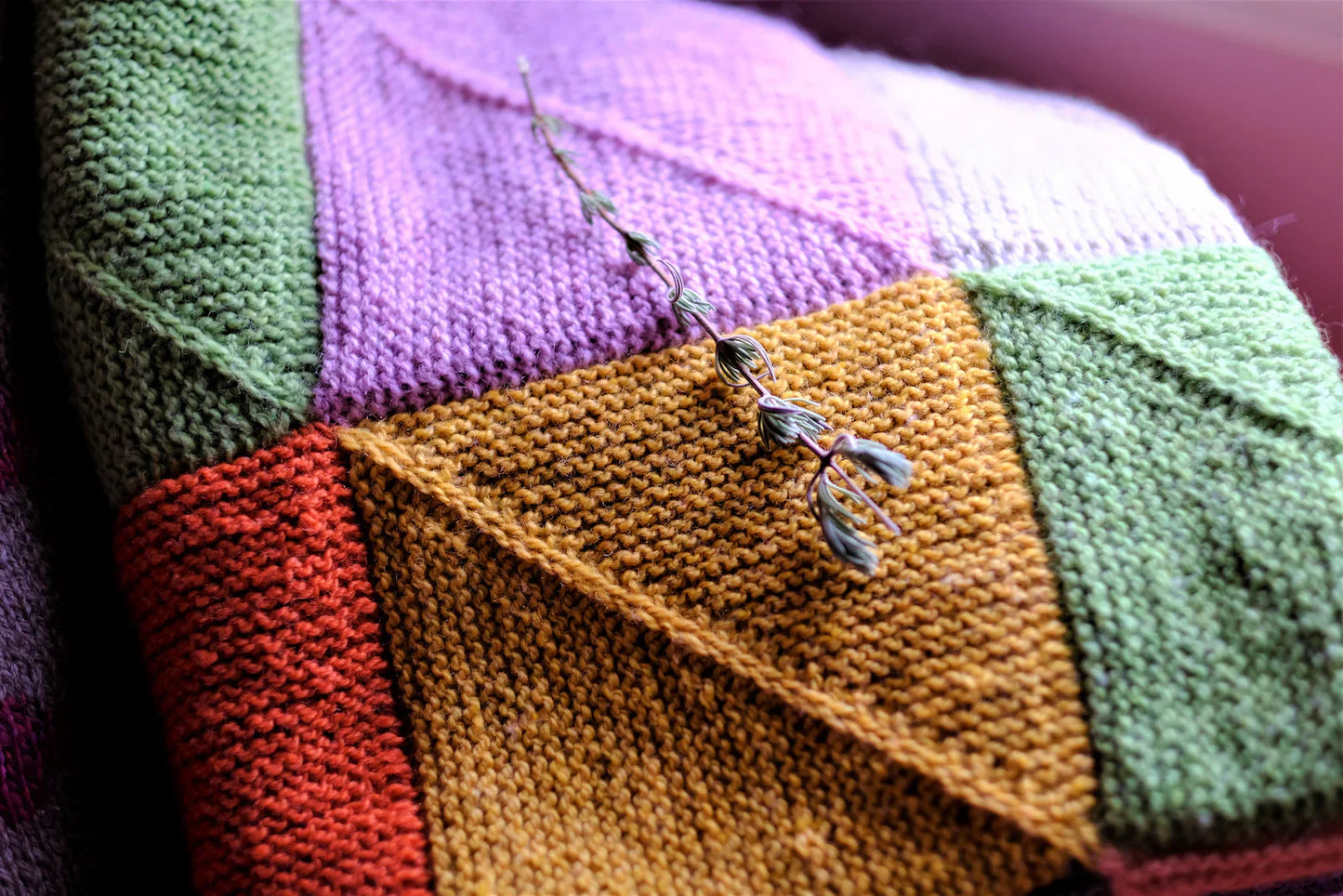 Mitered Square Blanket Knitting Pattern