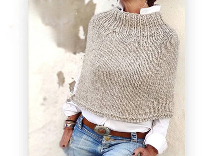 Wool Poncho Knitting Pattern