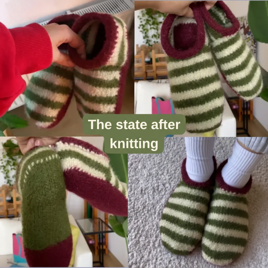 Sailor Slippers Knitting Pattern