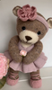 Flower Pinafore Teddy Bear Knitting Pattern