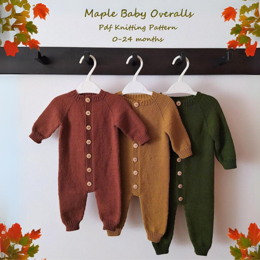 Maple Baby Overalls Knitting Pattern