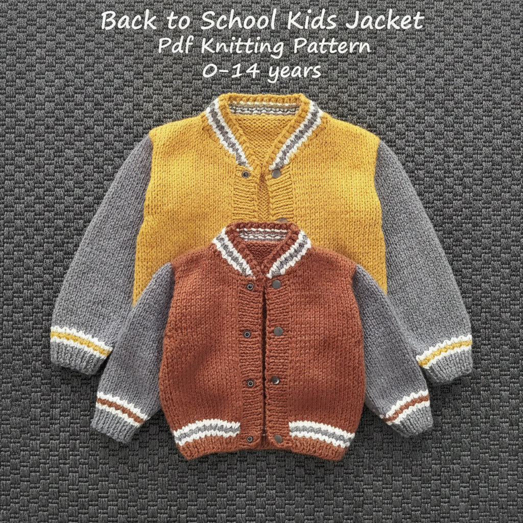 School Kids Jacket Knitting Pattern