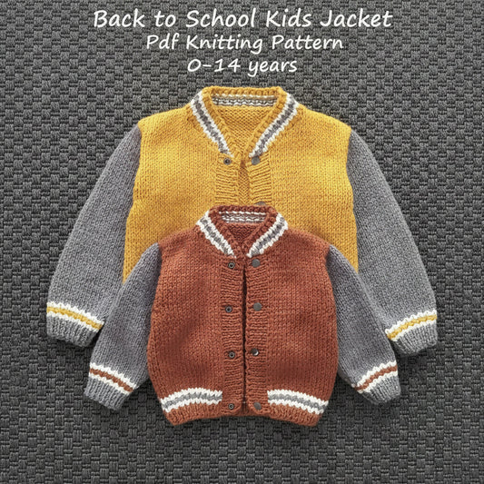 School Kids Jacket Knitting Pattern