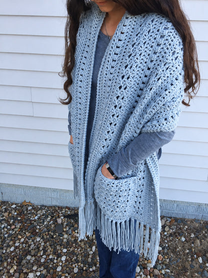 Lesley Pocket Shawl Crochet Pattern