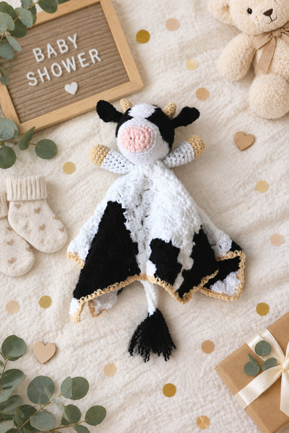 Bessie the Cow Lovey Crochet Pattern