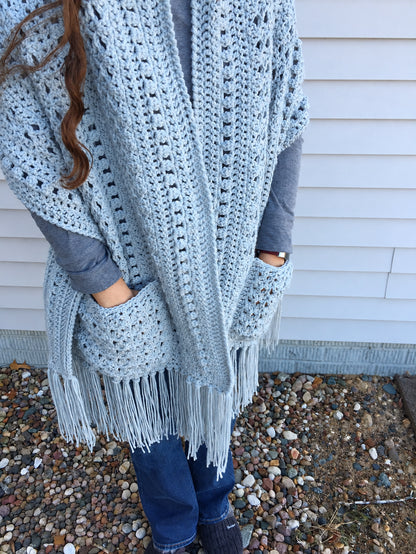 Lesley Pocket Shawl Crochet Pattern