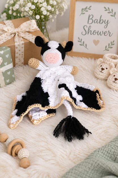 Bessie the Cow Lovey Crochet Pattern