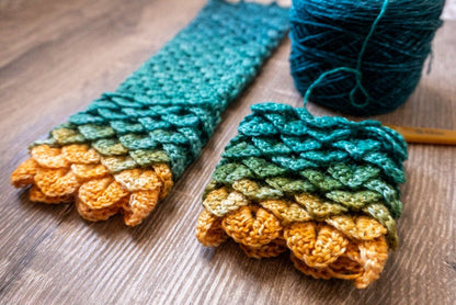 Dragon Tears Fingerless Gloves Crochet Pattern