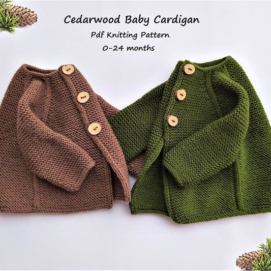 Cedarwood Baby Cardigan Knitting Pattern